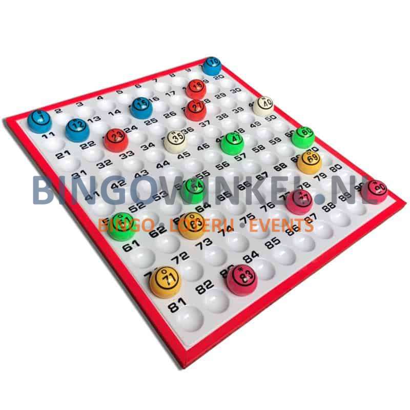 bingo controlebord voor grote bingoballen
