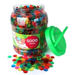 bingo fiches kleurenmix groen deksel