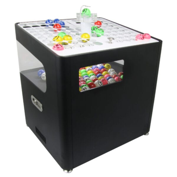 Bingo Blower machine zwart achterkant