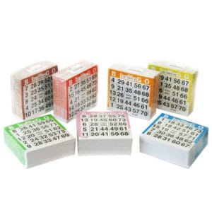 bingokaarten 75 single in 7 kleuren