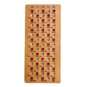 Bingo controle schuifplank