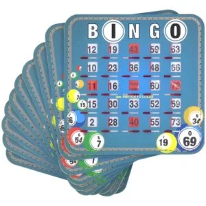 Bingo-Schiebebretter blau