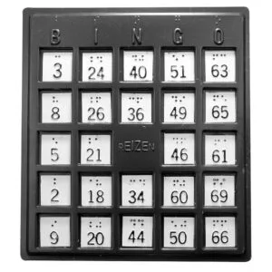 Braille bingo card