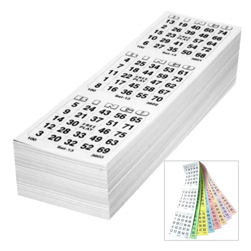 Bingokarten 8 Spiel abgeschlossen