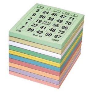 bingo cards color mix single