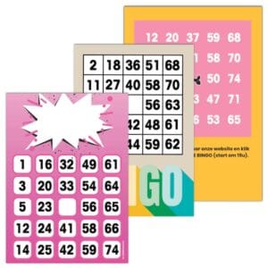 Bingokaarten 1-75 | Eigen Ontwerp