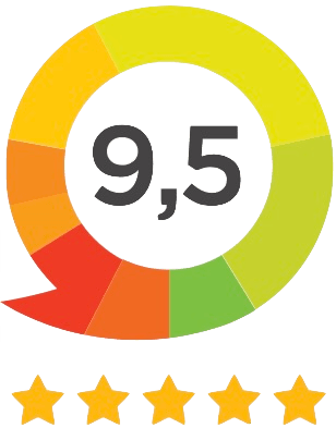 Klantbeoordeling: gemiddeld beoordeeld met een 9,5