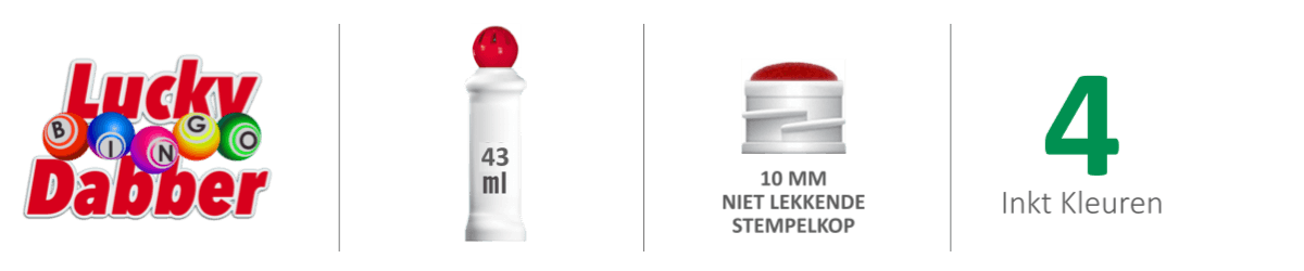 Bingodabber Lucky 43ml specificaties banner
