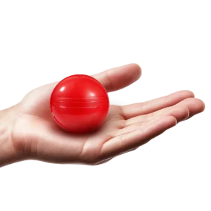 loterijbal rood op hand