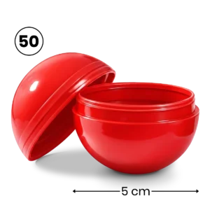loterijballen rood met specificaties