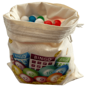 bingo trekking zakje met bingoballen